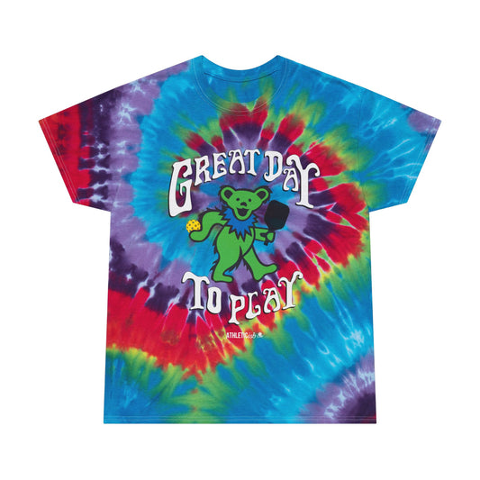 Tie-Dye Tee: Great Day to Play, Ideal for Music Festivals, Summer Outings, Casual Wear, Gifts for Friends, Fun Vibes